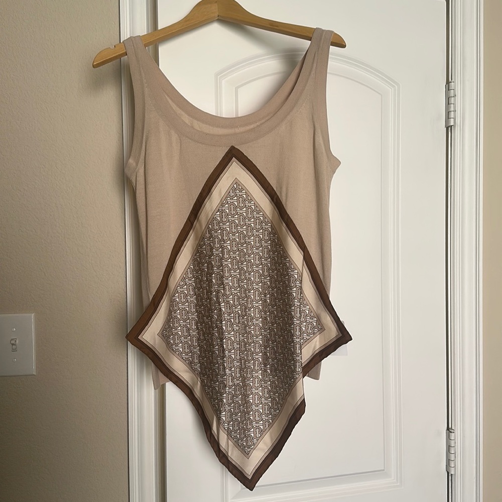Burberry Silk TB Monogram Top